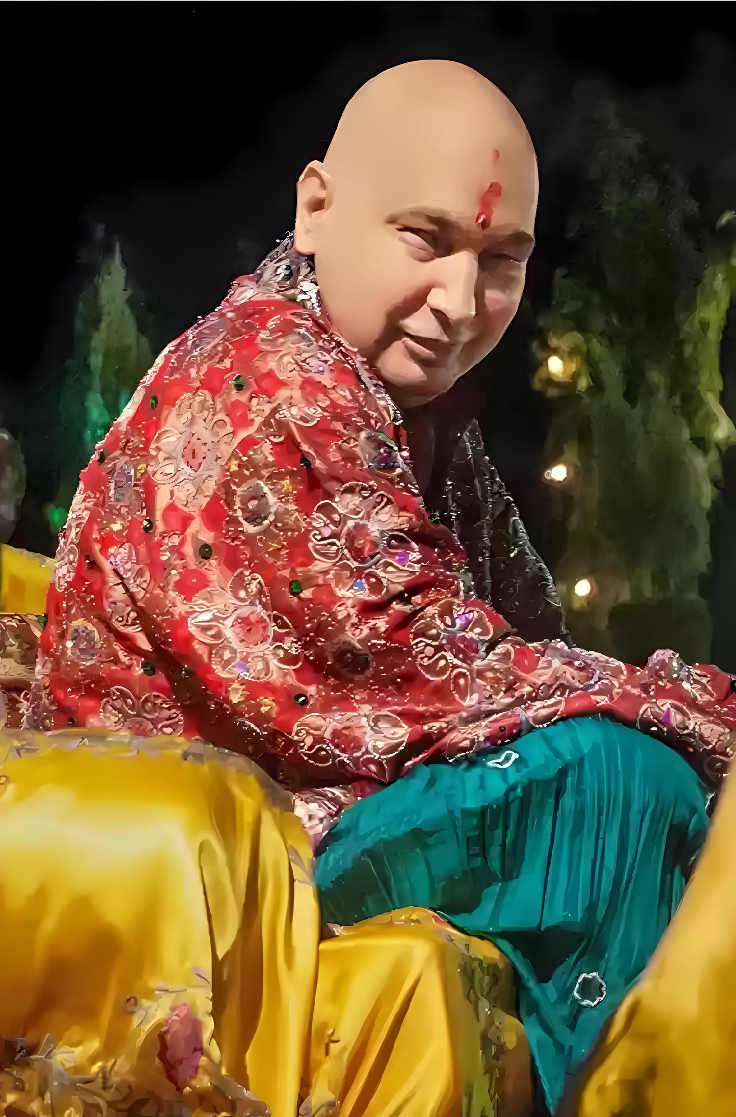 GuruJi HD Swaroop in Red Chola