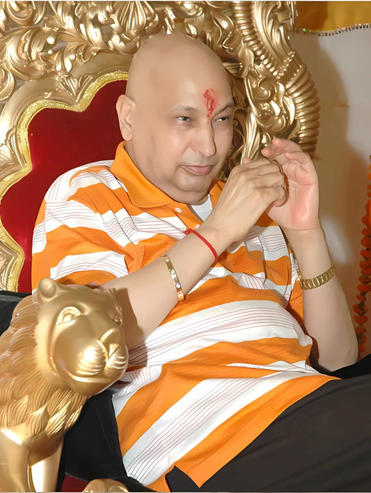 Guruji HD Swaroop Orange and White Stripes TShirt