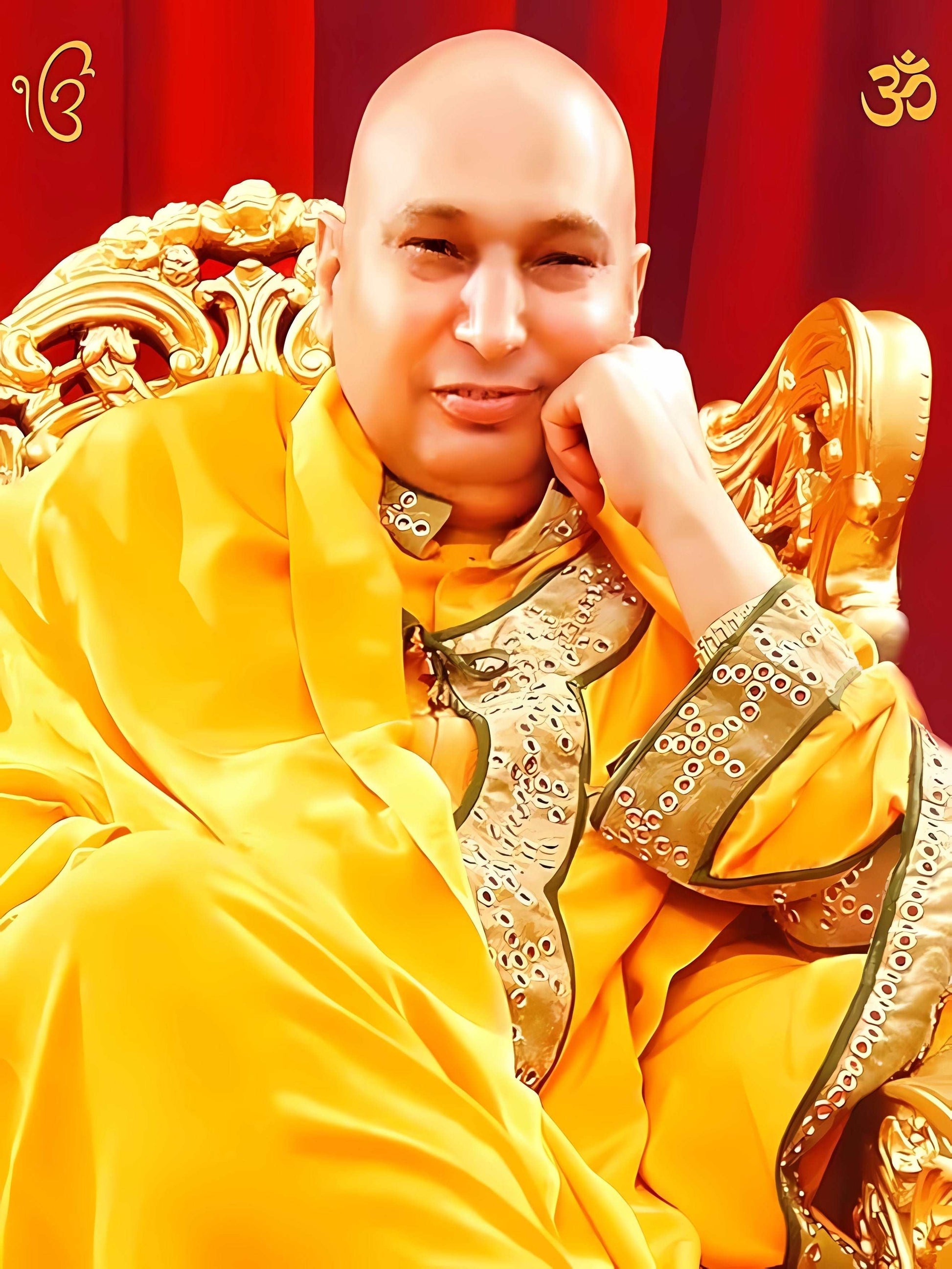 Guruji HD Swaroop in Yellow Chola, 13x19 inches wallpaper